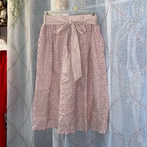 Long pink skirt